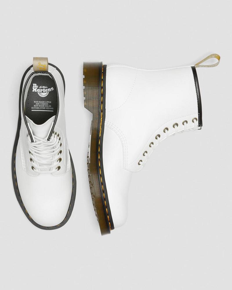 Dr Martens Vegan 1460 Kemble Snørestøvler Dame Hvide | DK 223BEX